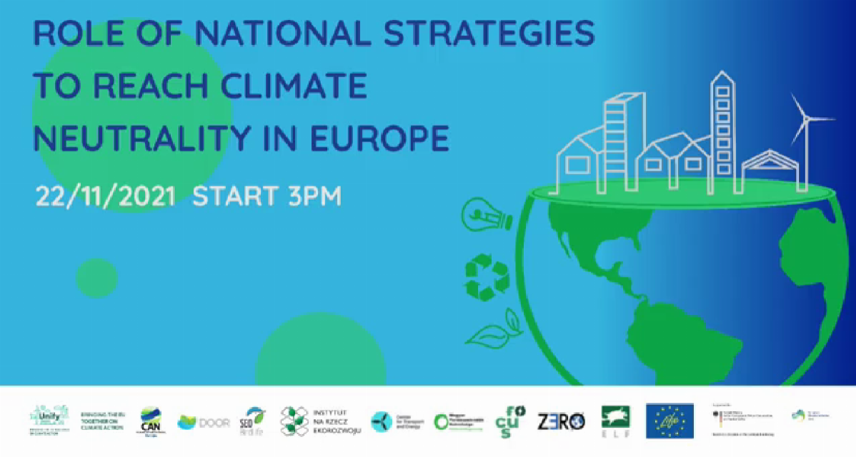 Obejrzyj nagranie z debaty Krajowe strategie niskoemisyjne, a neutralność klimatyczna w Europie